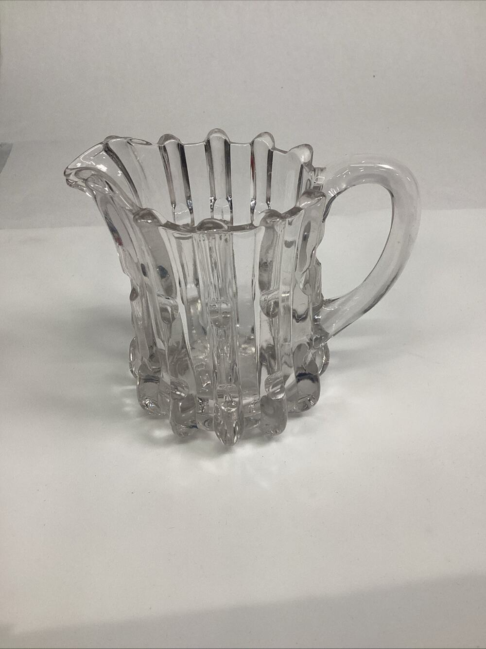 1978 EAPG Imperial Glass Clr Broken Column Crystal Creamer Smithsonian Institute